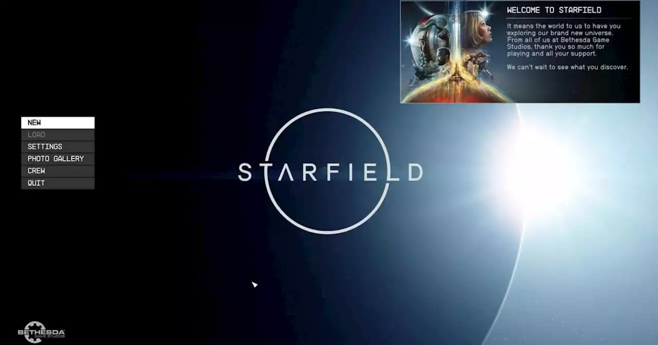 The Starfield start menu is the biggest argument in gaming right now