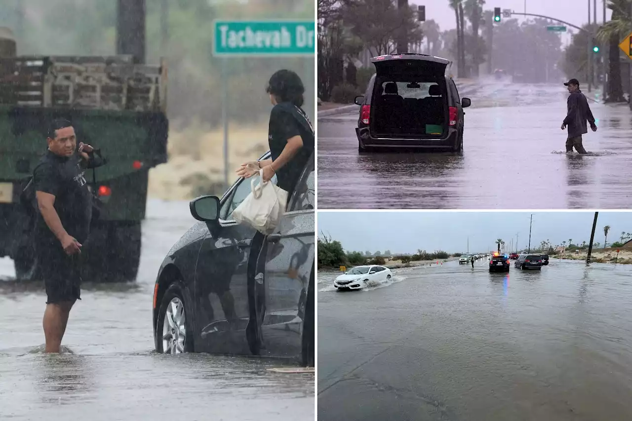 Center of Tropical Storm Hilary moves into California as storm wreaks havoc with flooding, mudslides