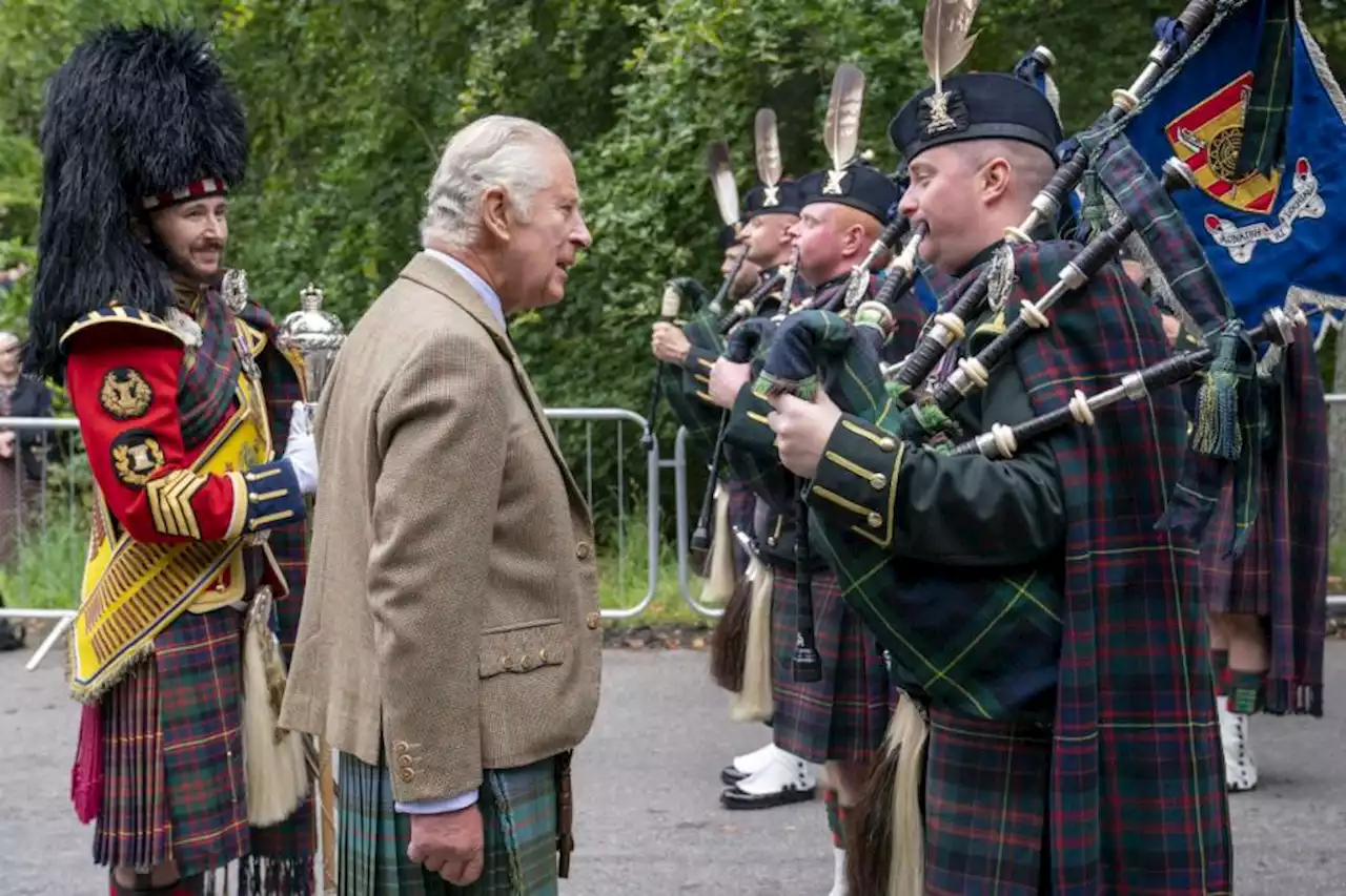 King officially welcomed to Balmoral by Guard of Honour