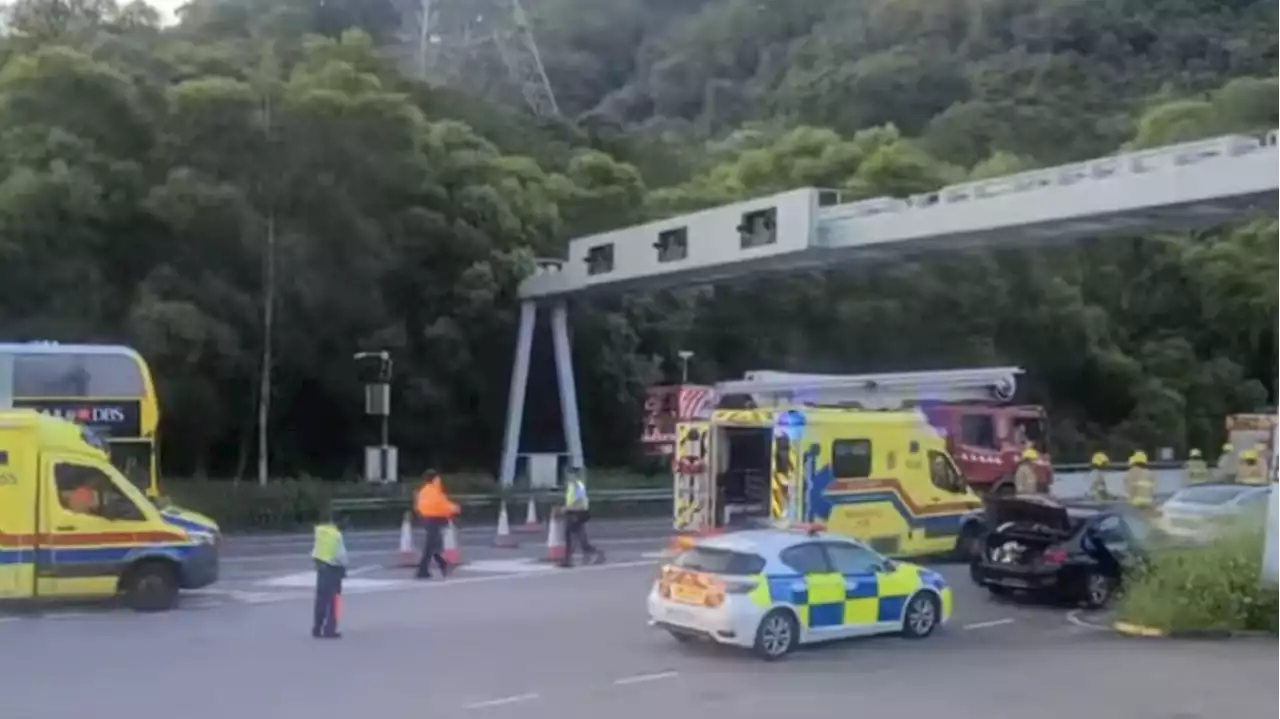 Hong Kong driver dies after getting hit by crane truck while out of car near Tai Lam Tunnel