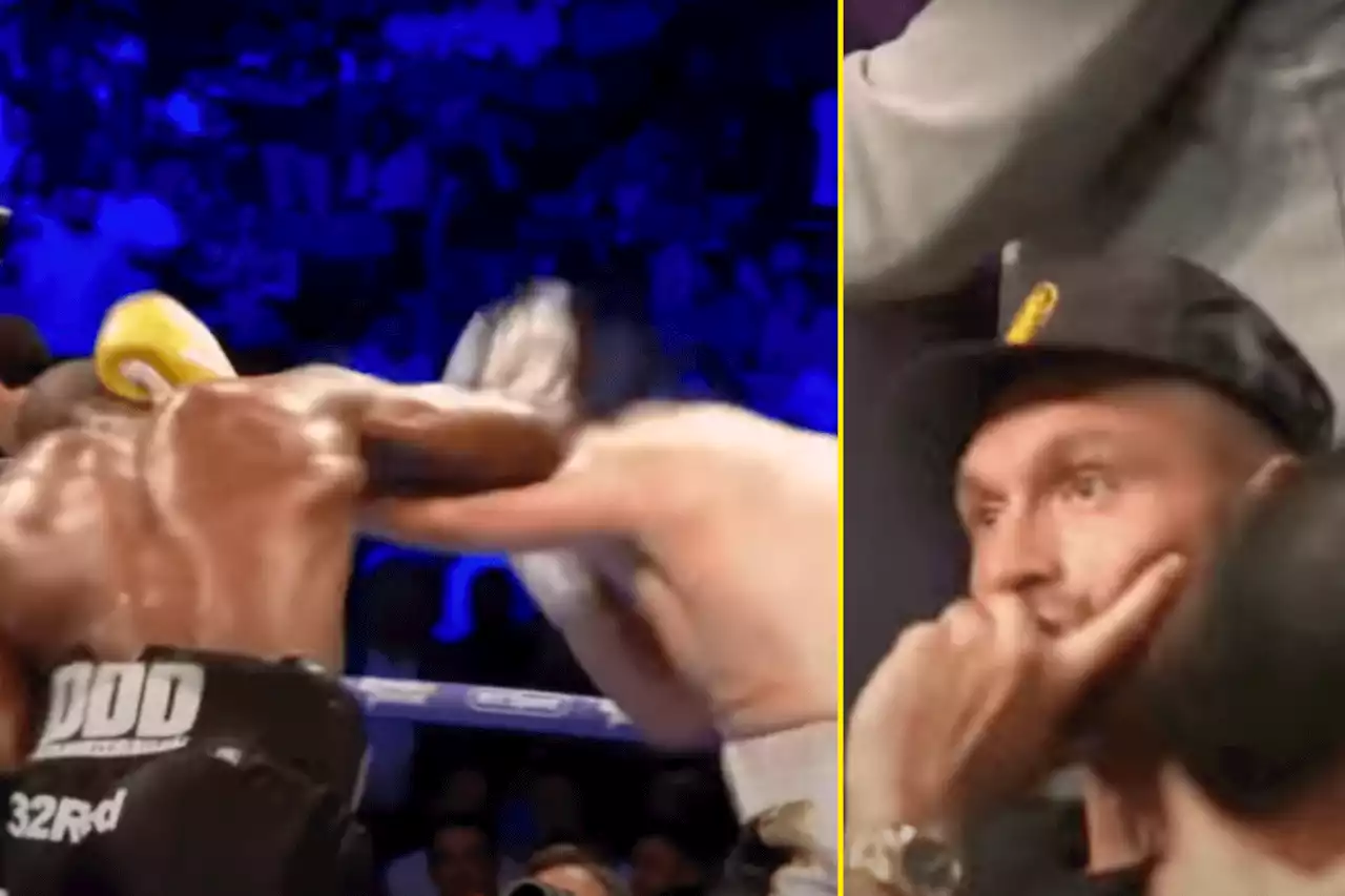 Tyson Fury looked gutted at ringside seeing Daniel Dubois KO his cousin with booming right hand