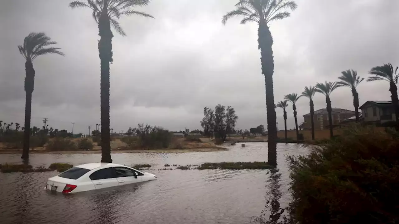 ‘Frightening’ Tropical Storm Hilary Turns Dodger Stadium Into a Lake