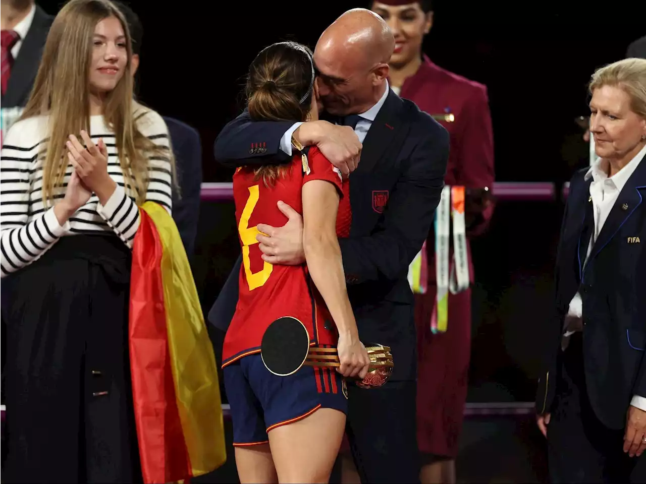 'Sexual violence' Spanish soccer leader’s behaviour at World Cup final provokes angry reaction