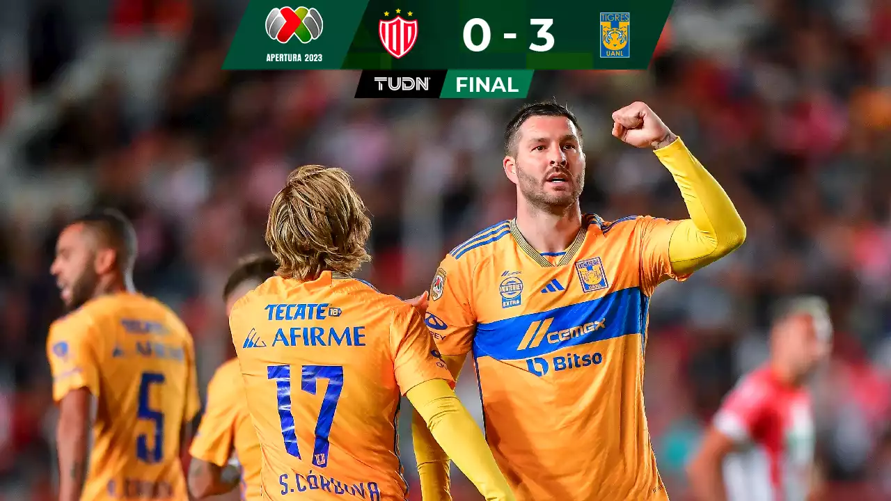 Tigres reaparece con goleada sobre Necaxa en la Jornada 4