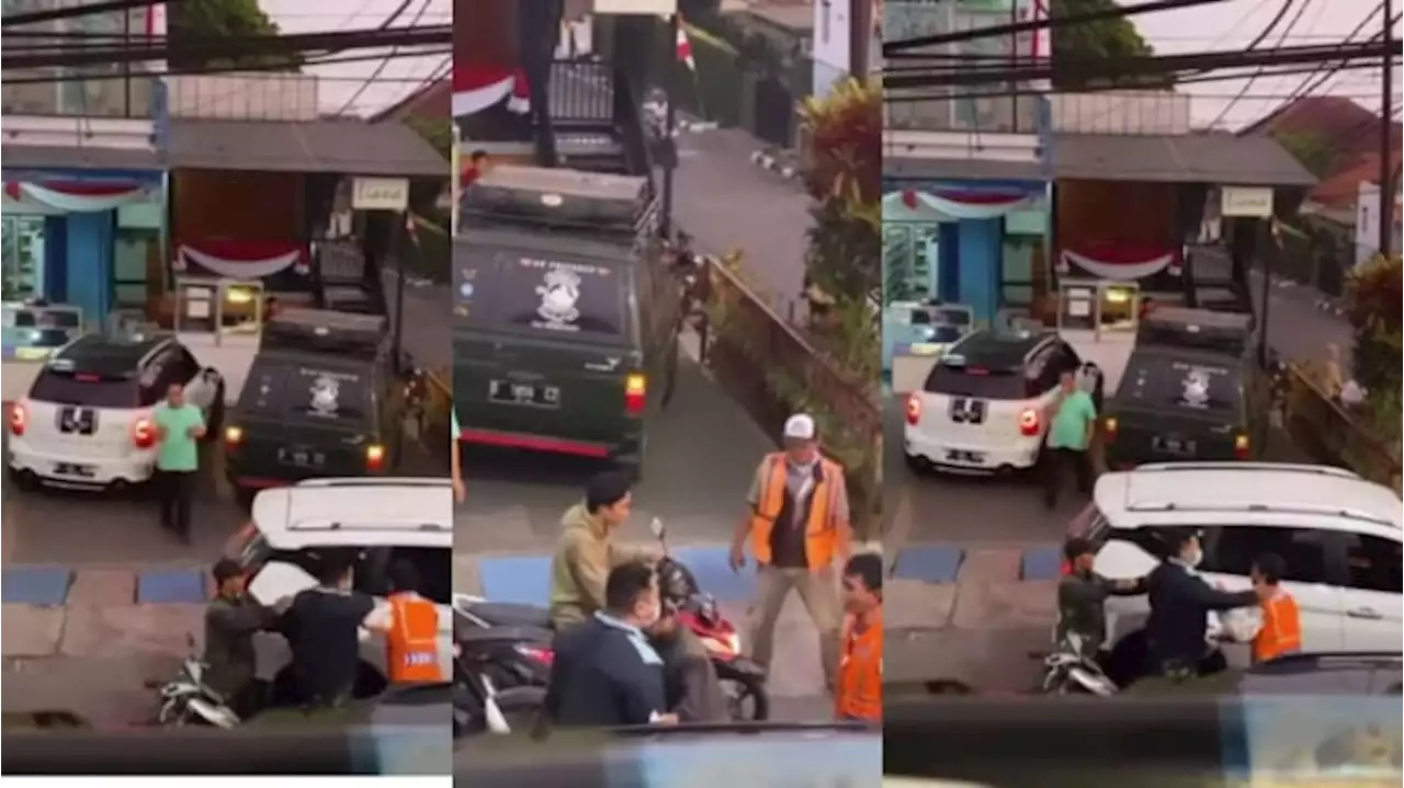 Netizen Hujat Seorang Pria Viral Bercelana Loreng yang Tabok Tukang Parkir