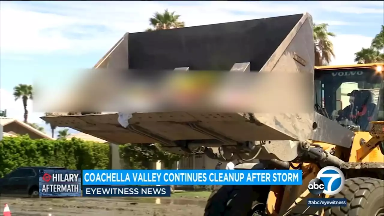 Rescuers use front loader to move elderly residents trapped in Cathedral City care home during storm