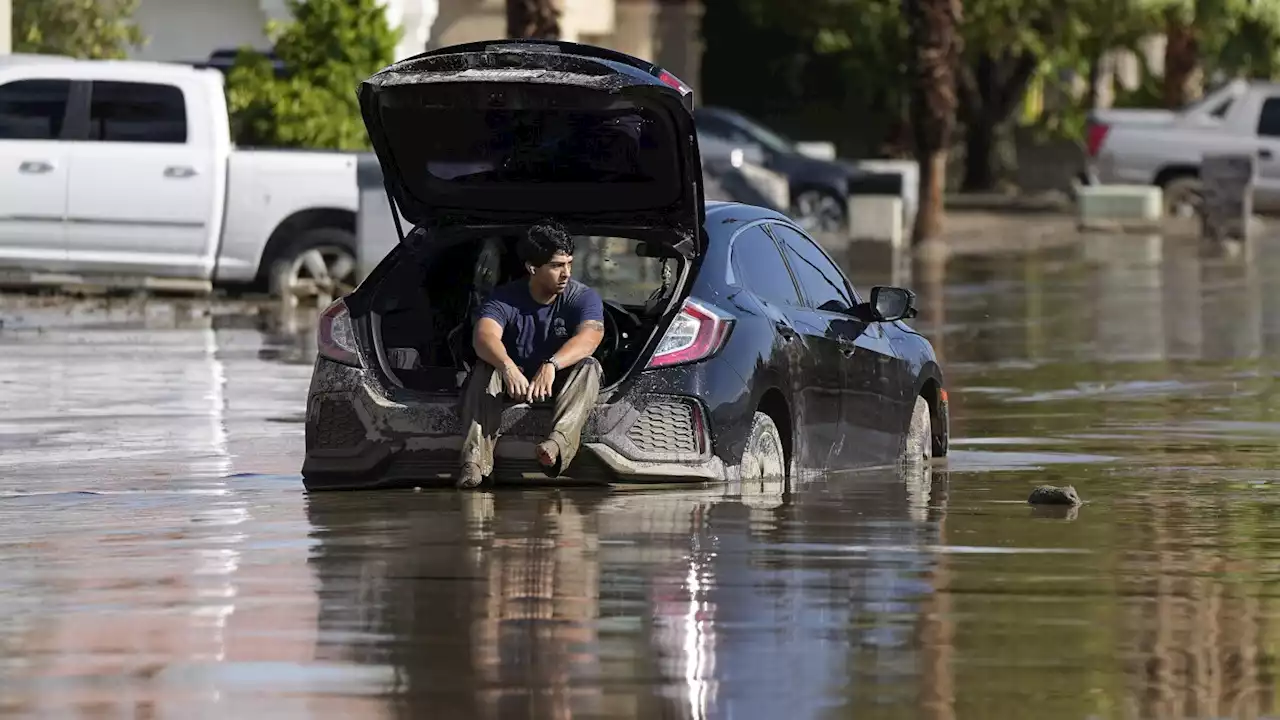 As Tropical Storm Hilary shrinks, desert and mountain towns dig themselves out of the mud