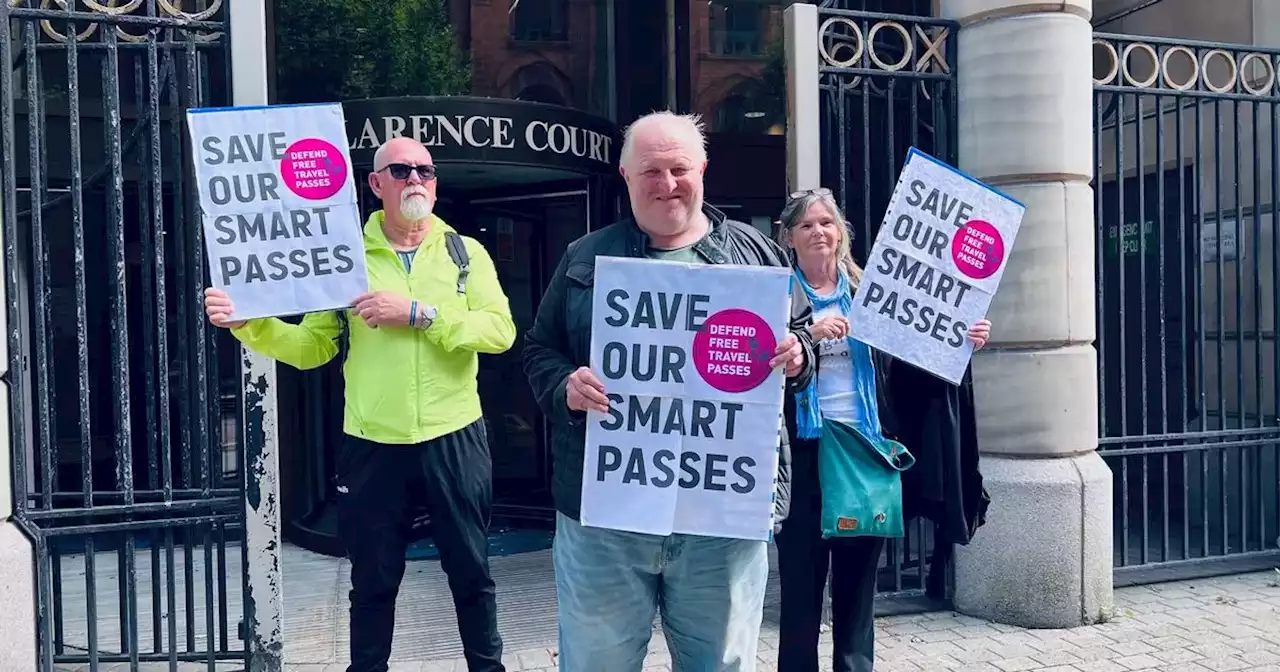 Campaigners deliver 2,000 letters against ending free travel for over 60s to DfI