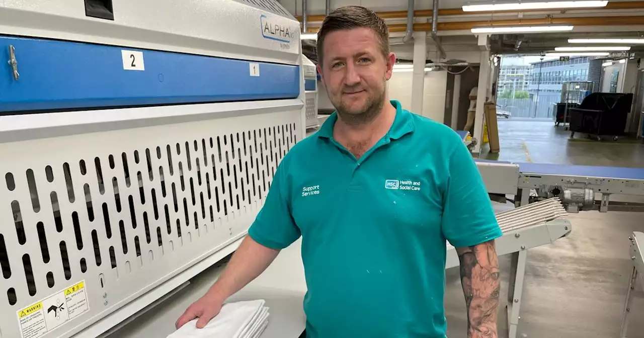 See inside NI hospital's new laundry facility that can fold 900 sheets an hour