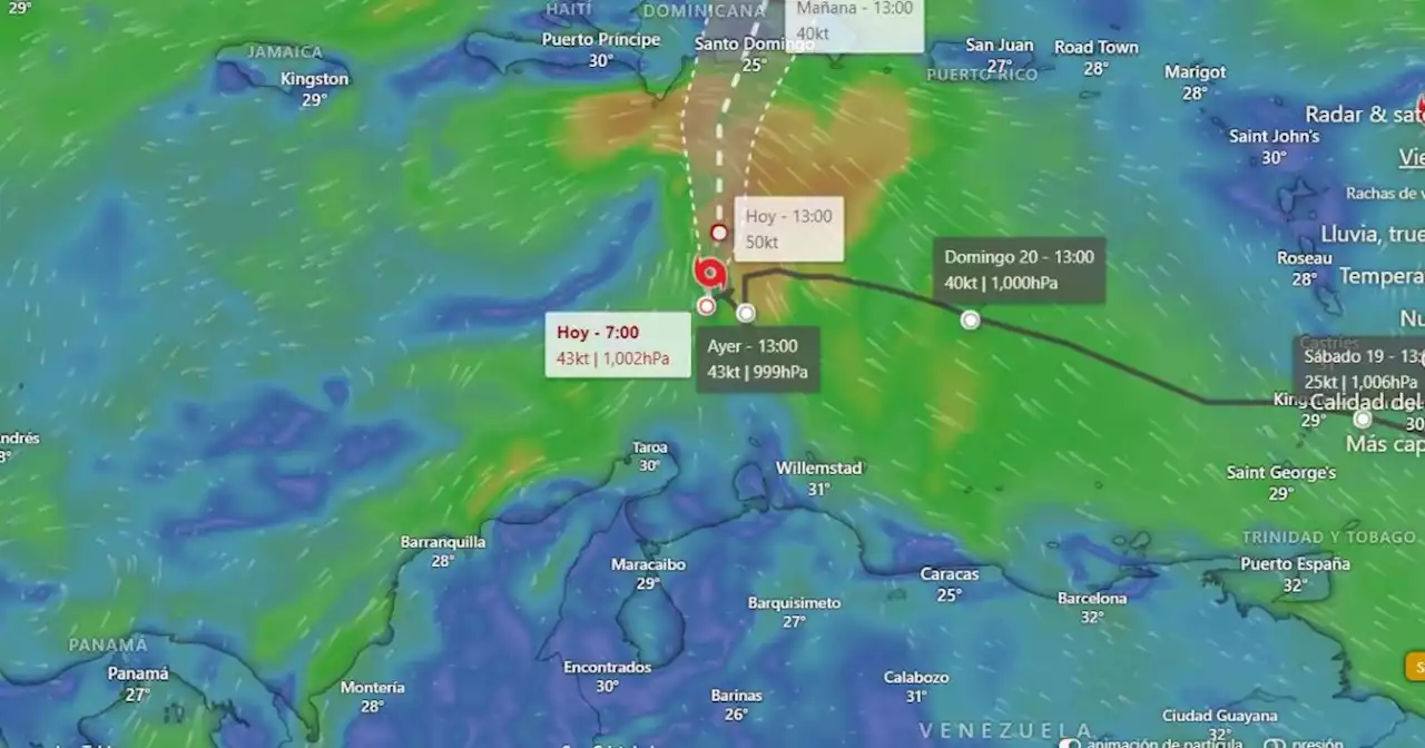 Tormenta tropical Franklin se aleja de Colombia dejando fuertes lluvias