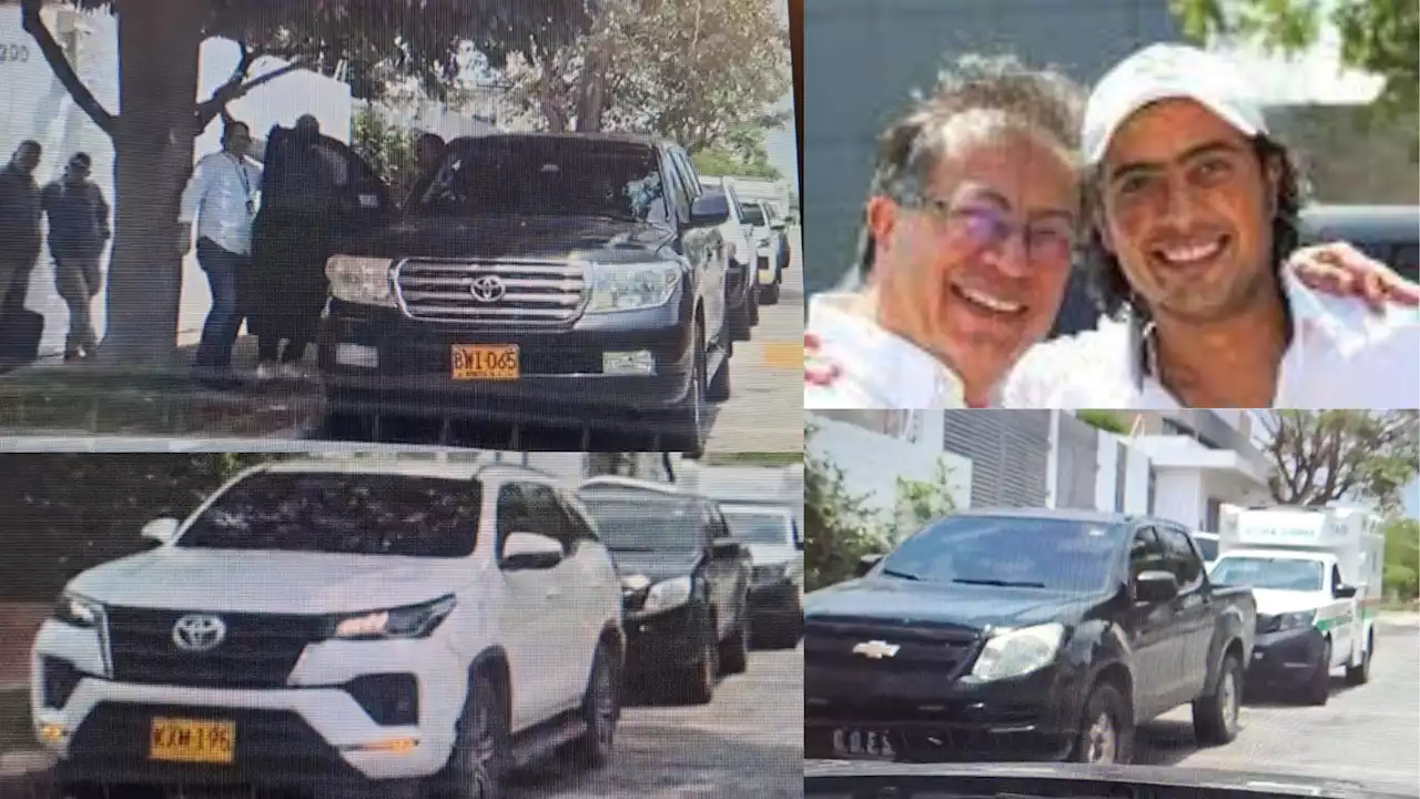 Barranquilla: las camionetas de Presidencia que llegaron a casa de Nicolás Petro