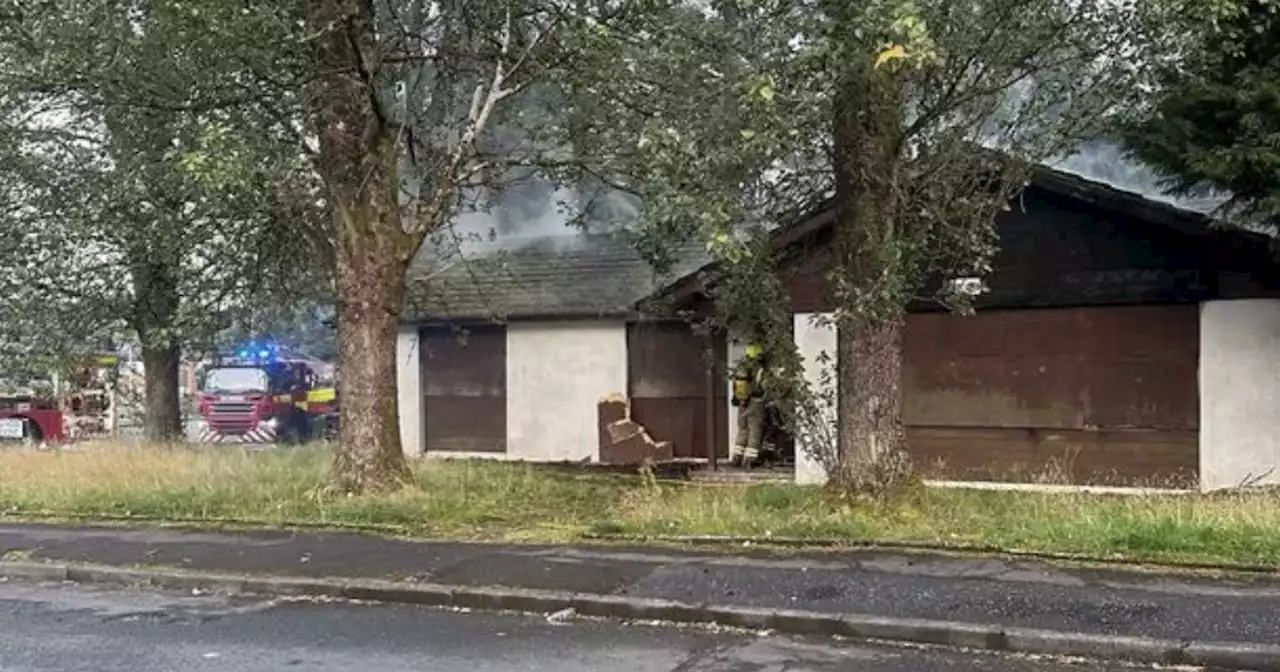 Fire rips through derelict East Kilbride house as blaze treated as suspicious