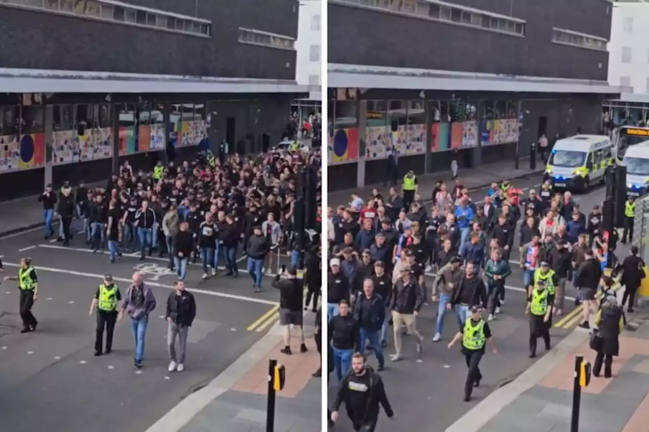 WATCH: PSV fans march towards Ibrox ahead Rangers game