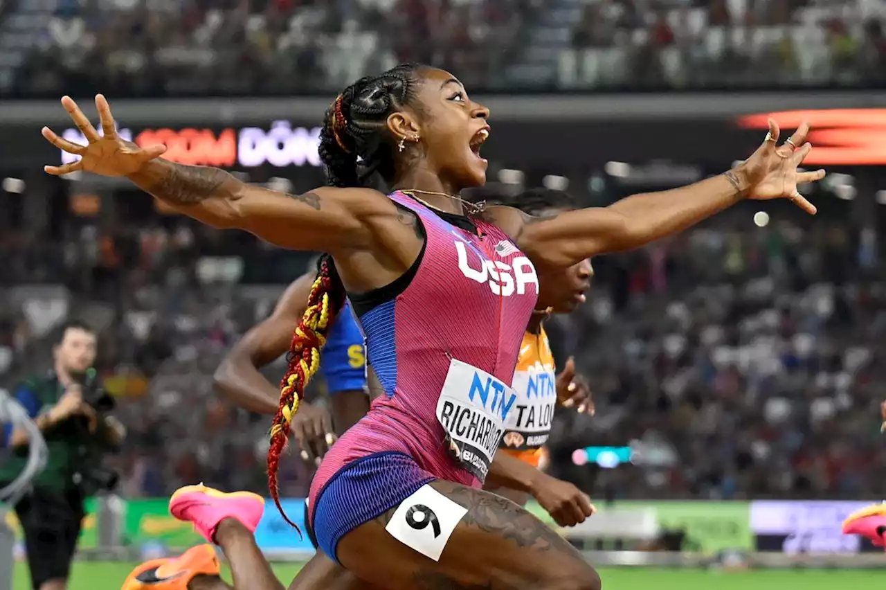 American Sha’Carri Richardson caps comeback by winning wild 100 meters at worlds