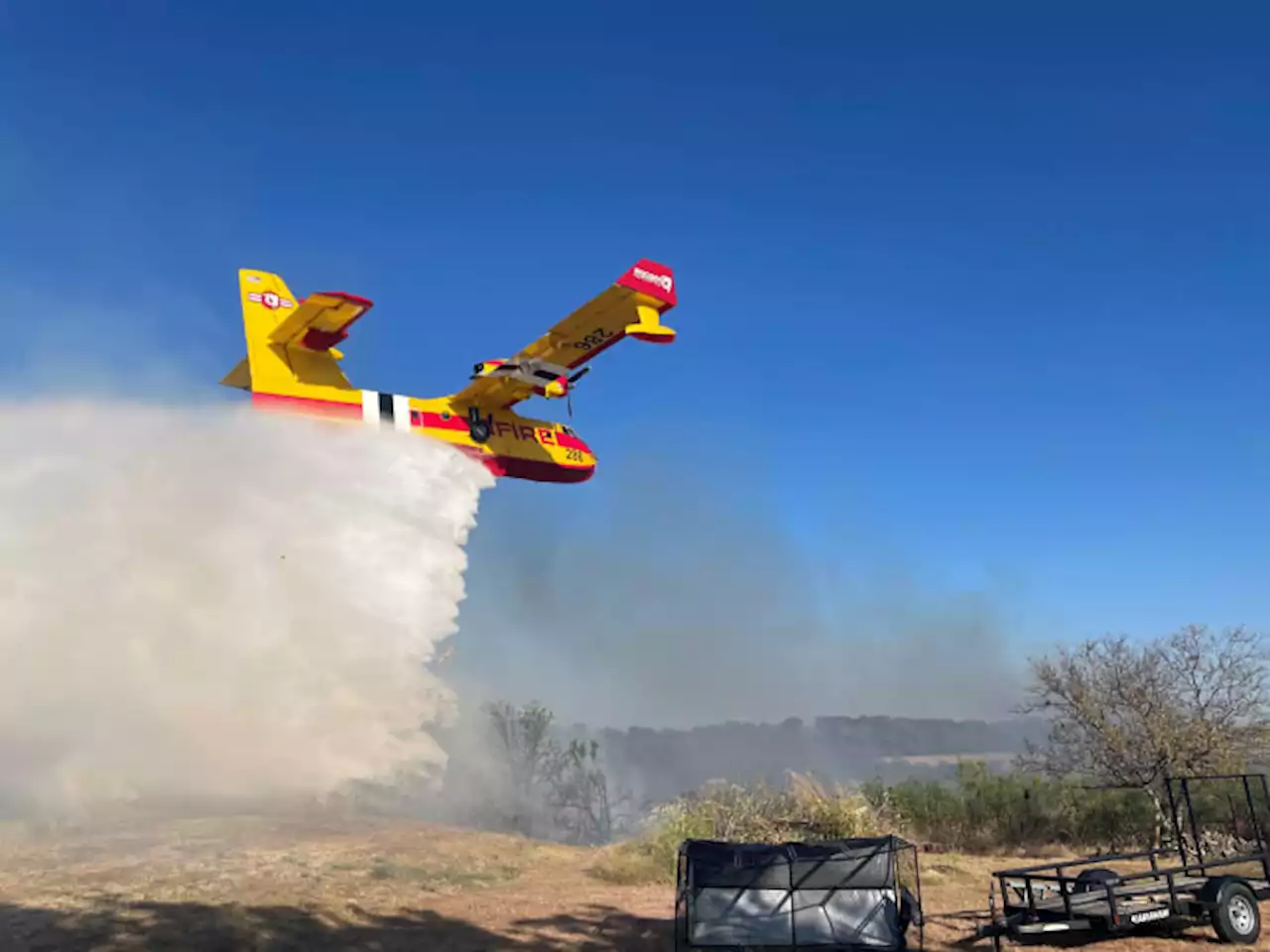 Drone nearly collides with helicopter fighting Texas wildfire, prompting forest service plea to the public