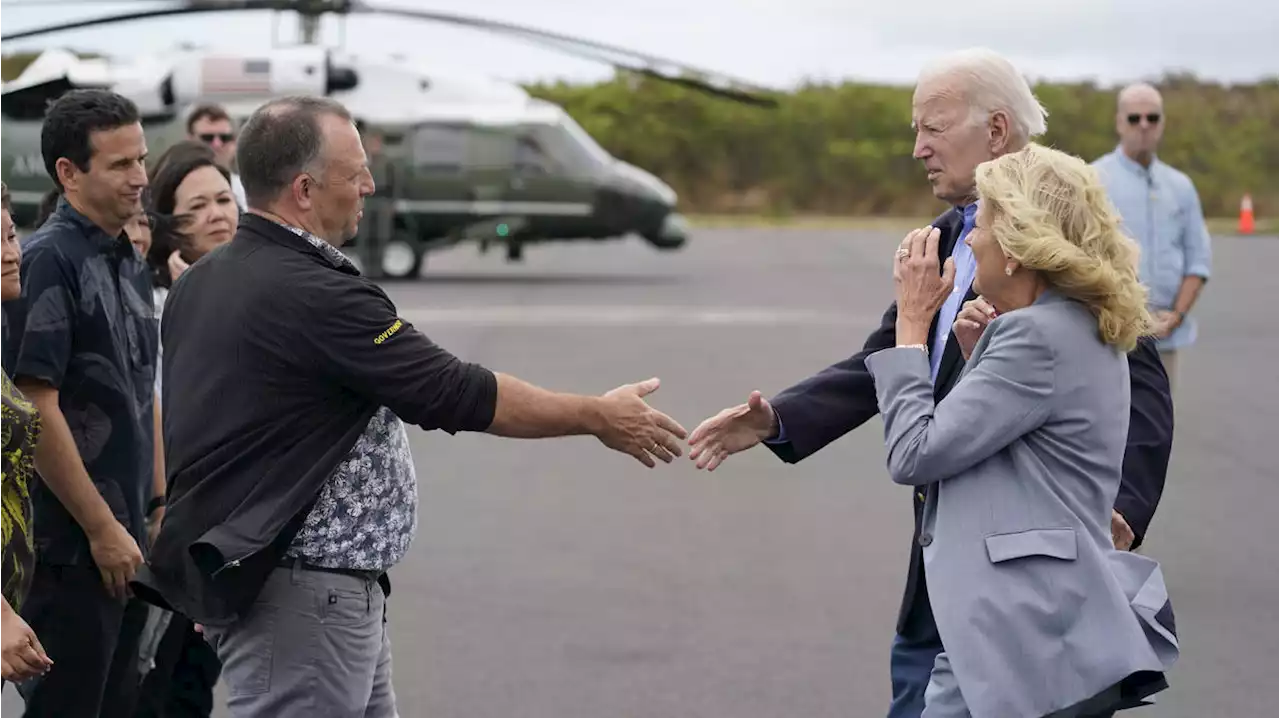 Biden arrives in Maui to comfort wildfire survivors and emergency workers