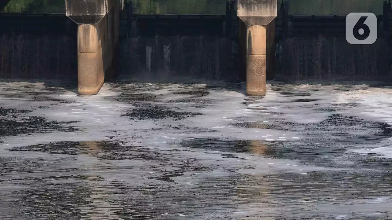 Busa Limbah Rumah Tangga di Kanal Banjir Timur