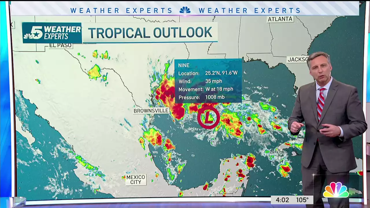 Tropical Depression 9 forms in Gulf of Mexico, expected to become Tropical Storm Harold