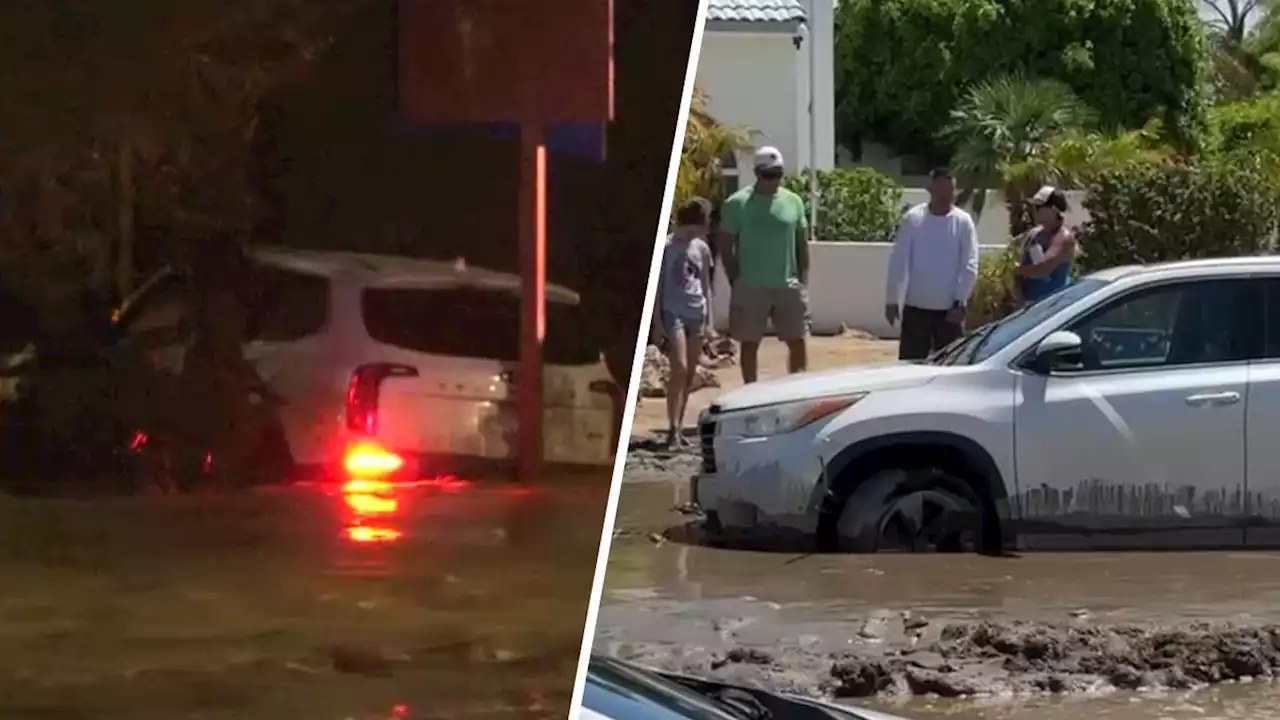 Watch: Several rescued as floodwaters from Tropical Storm Hilary rush through Cathedral City