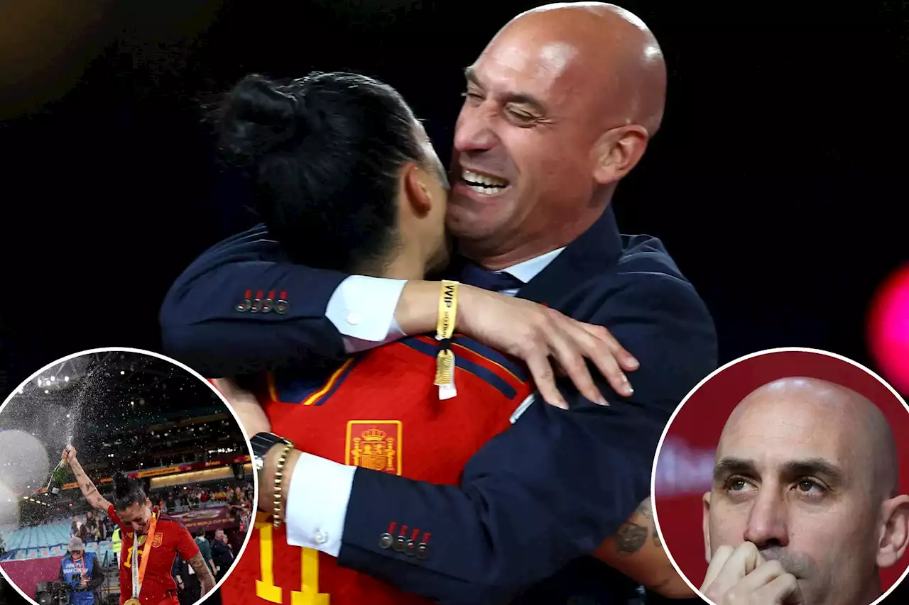 Spain’s soccer president apologizes for kissing Women’s World Cup star