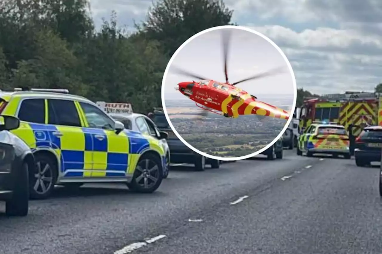 Woman airlifted to hospital after six-vehicle crash sees man arrested