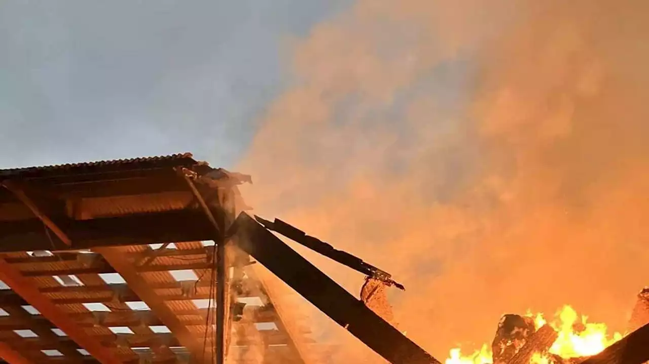 Un bâtiment agricole brûle dans un incendie près de Cherbourg, une enquête ouverte