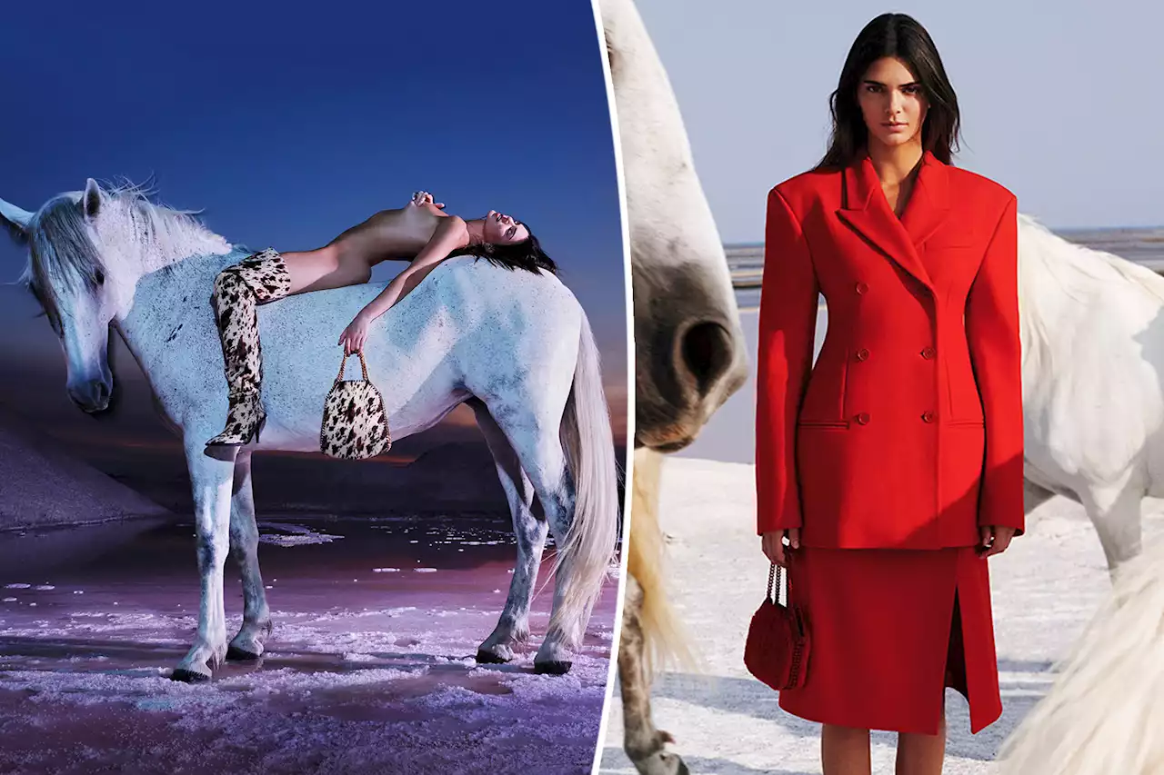 Kendall Jenner poses nude on horseback for Stella McCartney campaign