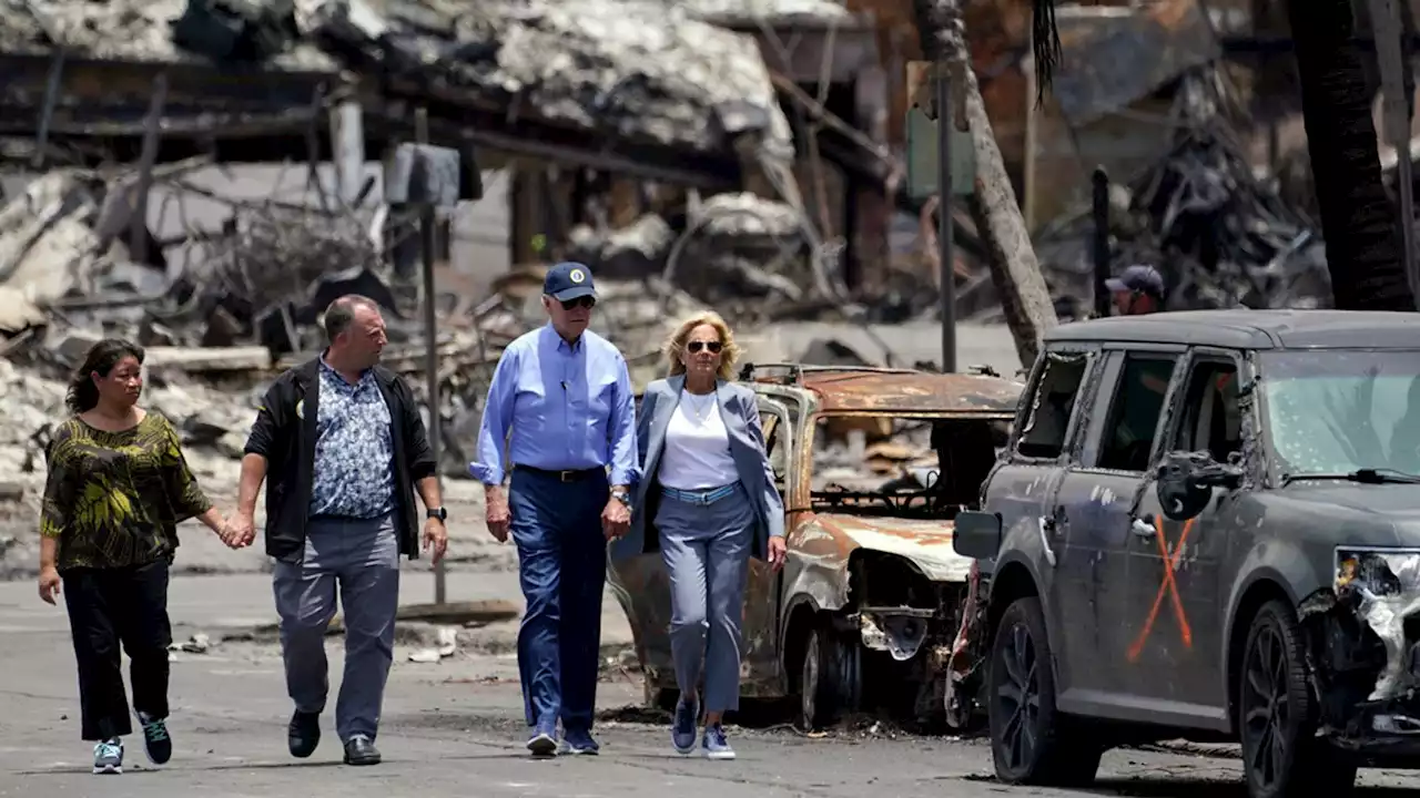 Maui wildfires: Joe Biden visits Hawaiian island after days of criticism