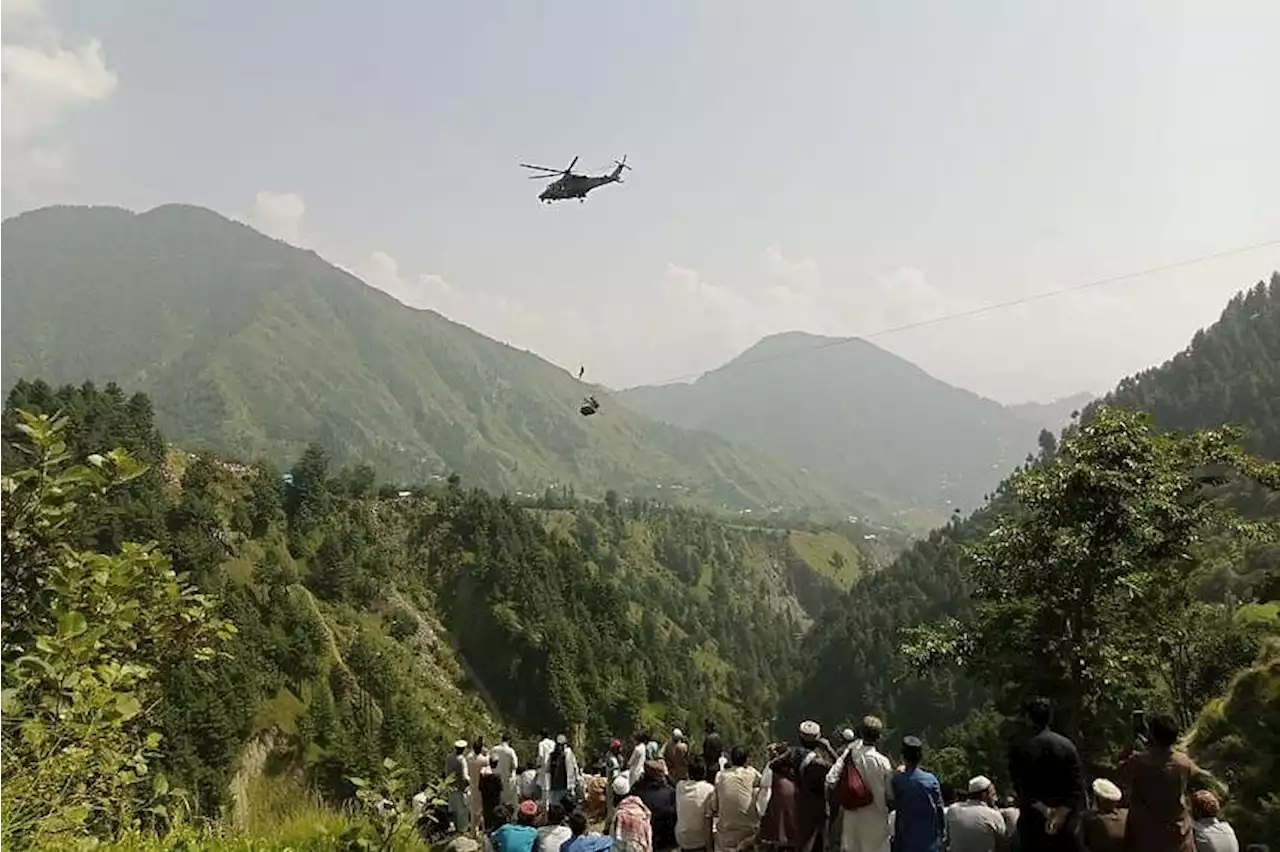 Pakistan military rescues 5 children from dangling cable car after wires snapped