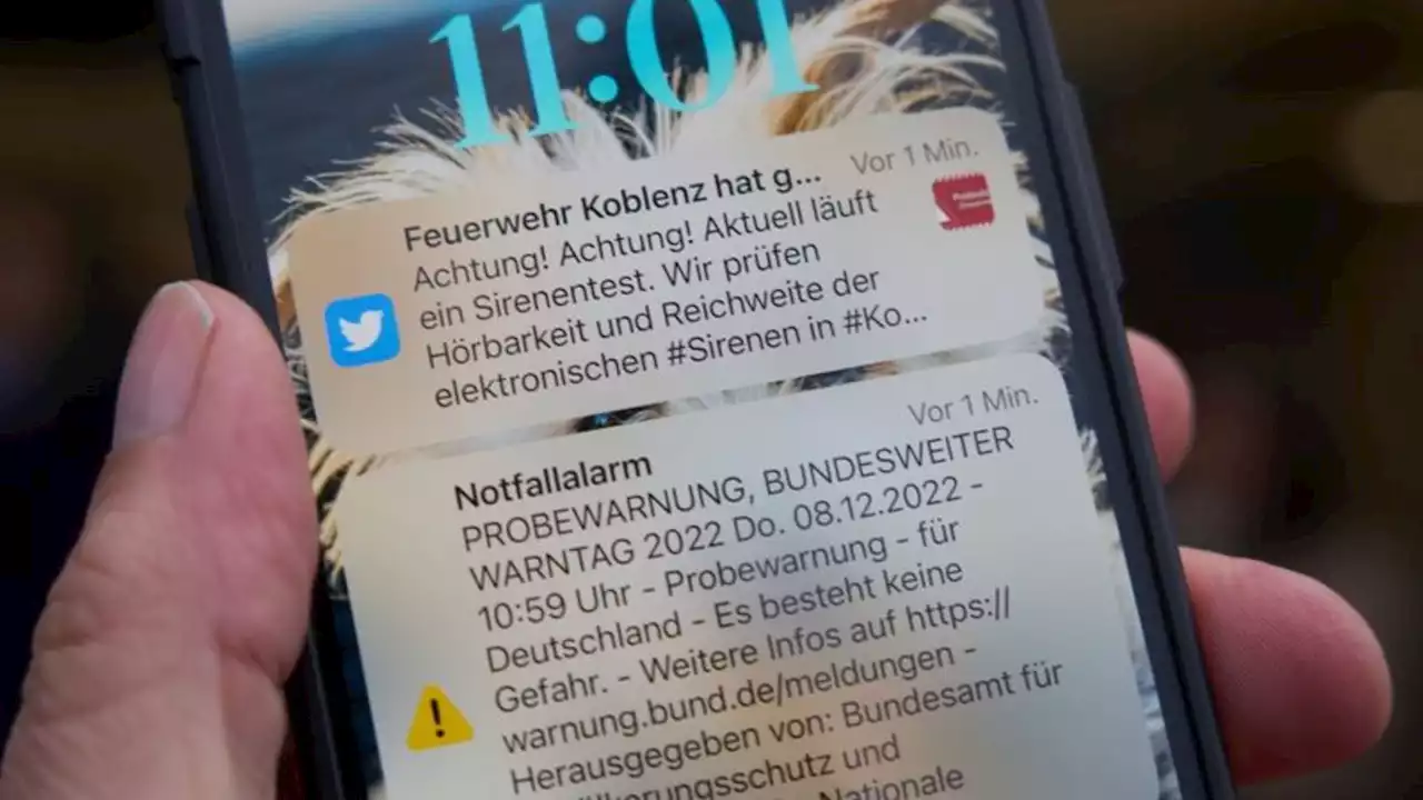 Bisher fünf Warnmeldungen über Cell Broadcast im Südwesten