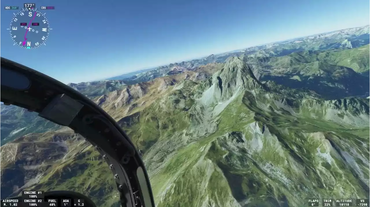 Vidéo. On a volé en avion de chasse au-dessus des Pyrénées béarnaises… grâce au jeu Flight Simulator