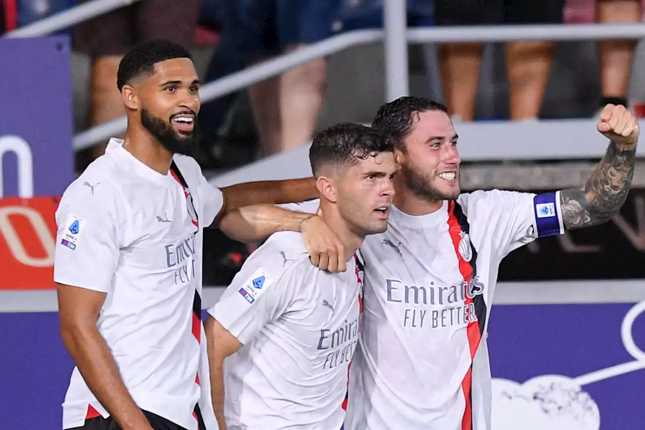 Pulisic scores on Serie A debut as AC Milan beat Bologna