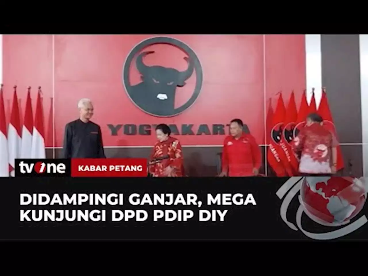 Megawati Kunjungi Kantor DPD PDIP DIY Ditemani Ganjar