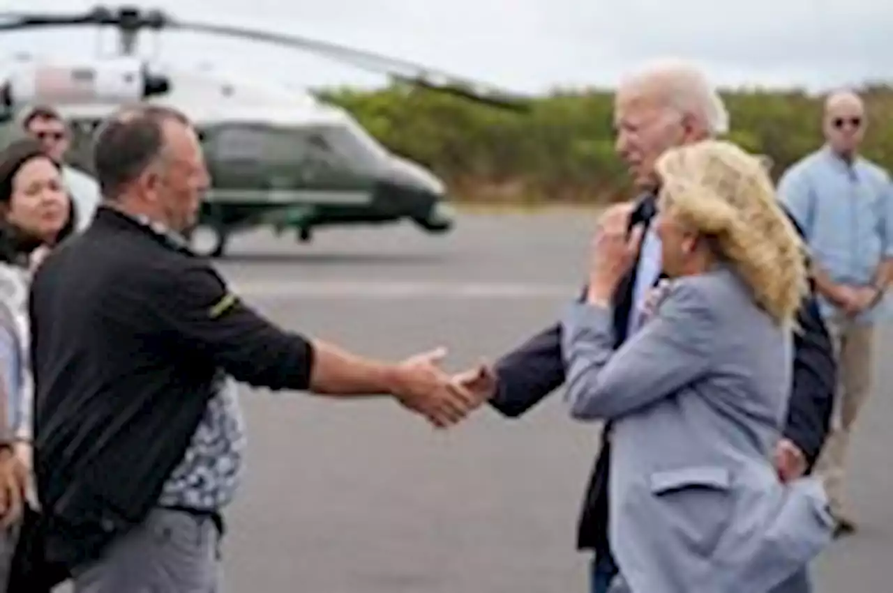 President Biden arrives in Hawaii to survey Maui wildfire damage