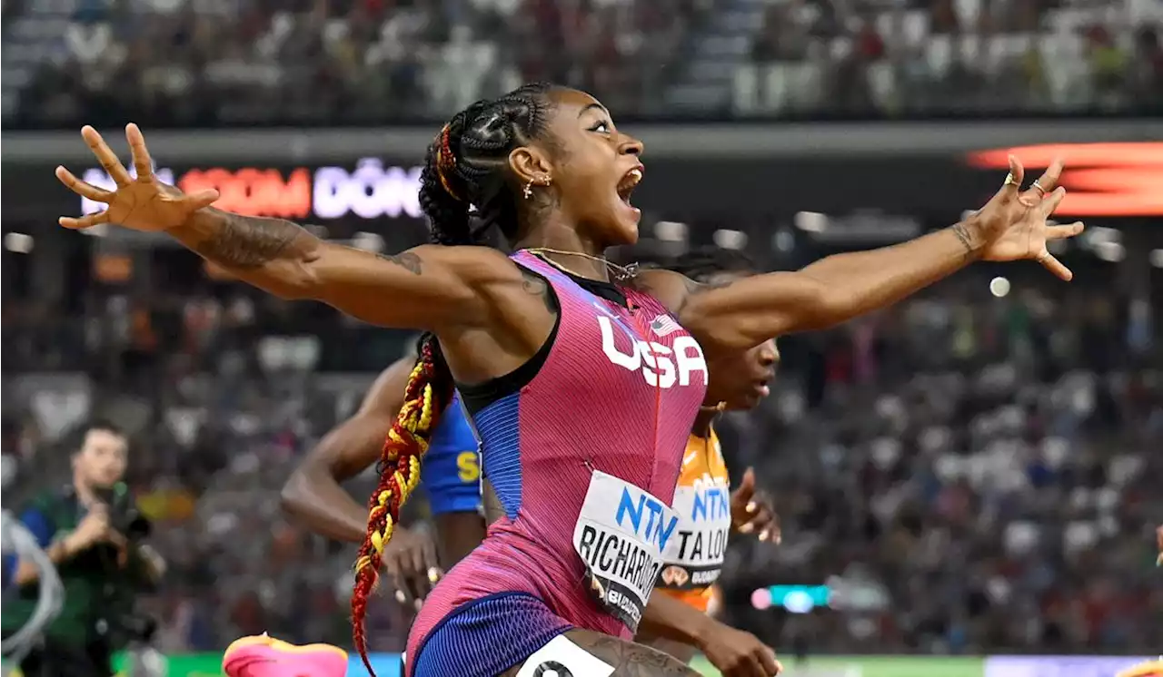 American Sha’Carri Richardson caps comeback by winning wild 100 meters at worlds