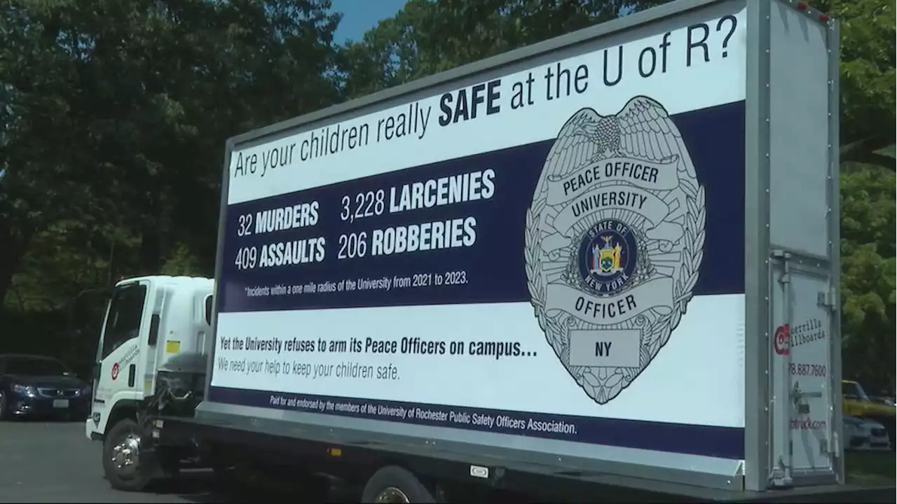 University of Rochester billboard prompts discussion on armed campus officers