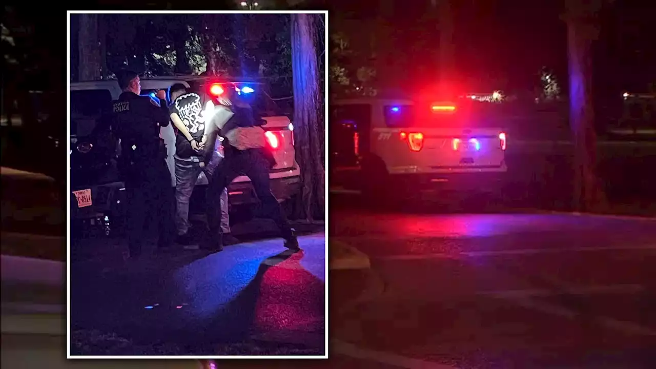 Houston police helicopter flying over northside neighborhood in search of chase suspect