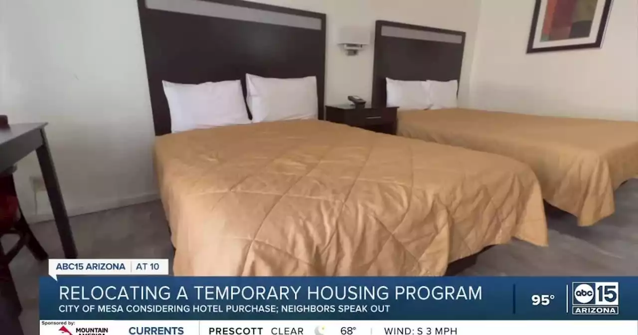 City of Mesa hoping to purchase hotel for temporary housing program, some neighbors push back