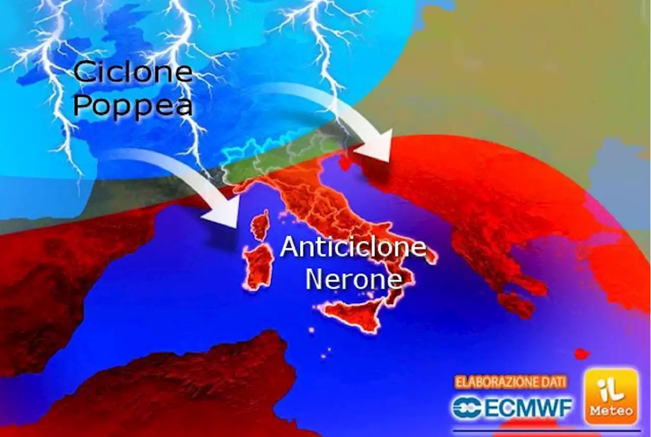 Meteo, picco di Nerone oggi e domani: poi cambia tutto con il ciclone Poppea. Le previsioni