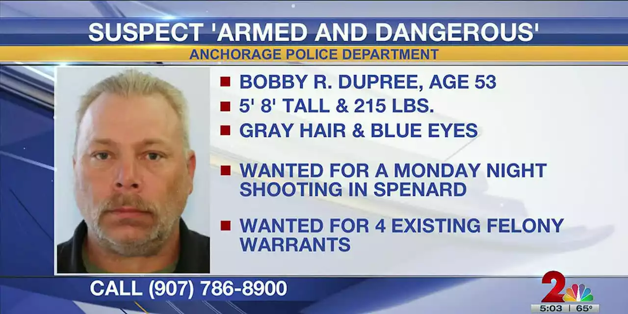 Anchorage police searching for 'armed and dangerous' shooting suspect