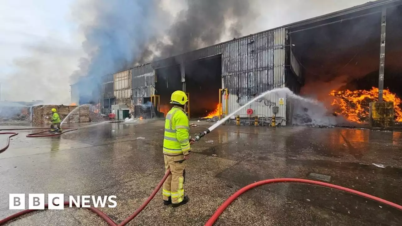 Sheffield firefighters tackle large blaze at recycling centre