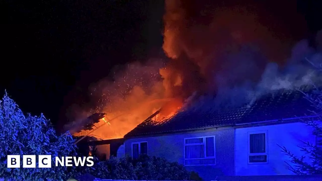 Shropshire firefighters tackle house fire