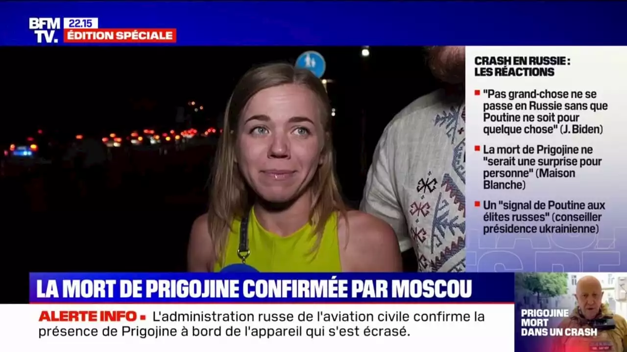 'Je suis très heureuse d'apprendre cette nouvelle': Des Ukrainiens réagissent à l'annonce de la possible mort d’Evgueni Prigojine à bord d'un avion qui s'est écrasé au nord de Moscou