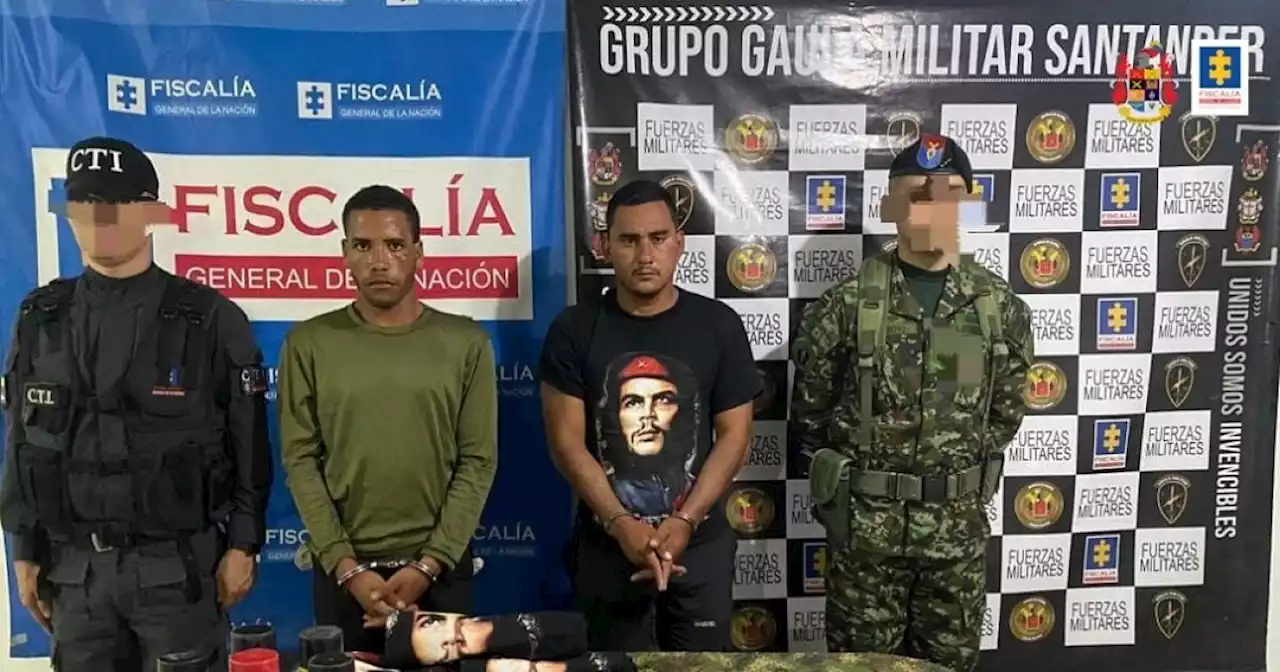 Capturan a dos presuntos guerrilleros del ELN por extorsionar a ganaderos en Santander