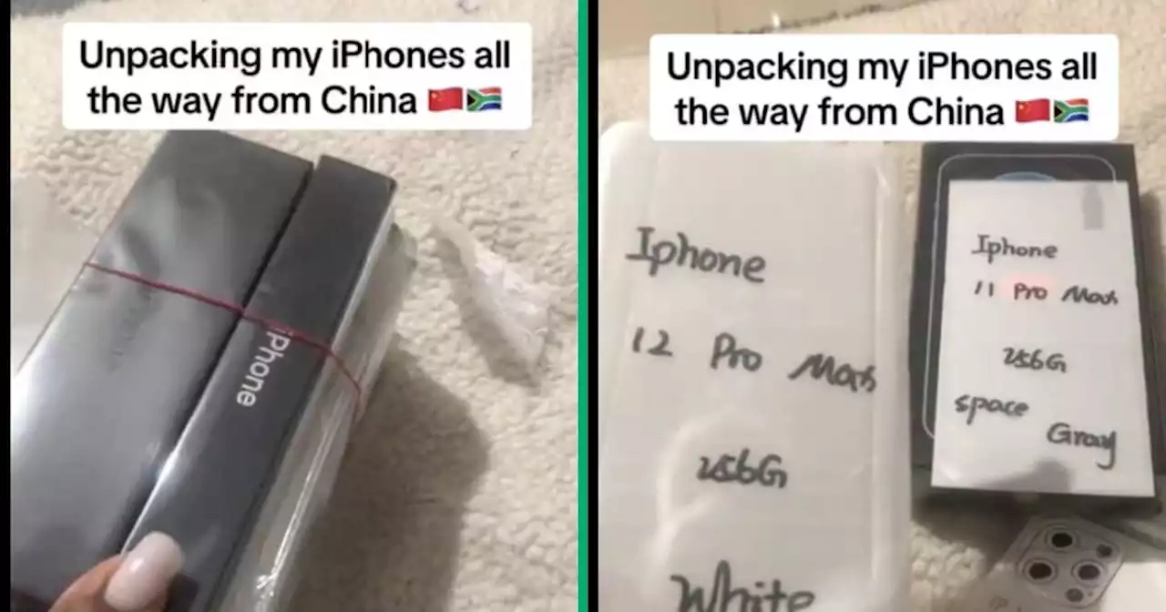 “Fake iPhone”: Mzansi questions authenticity of lady’s ‘cheap’ iPhone purchase