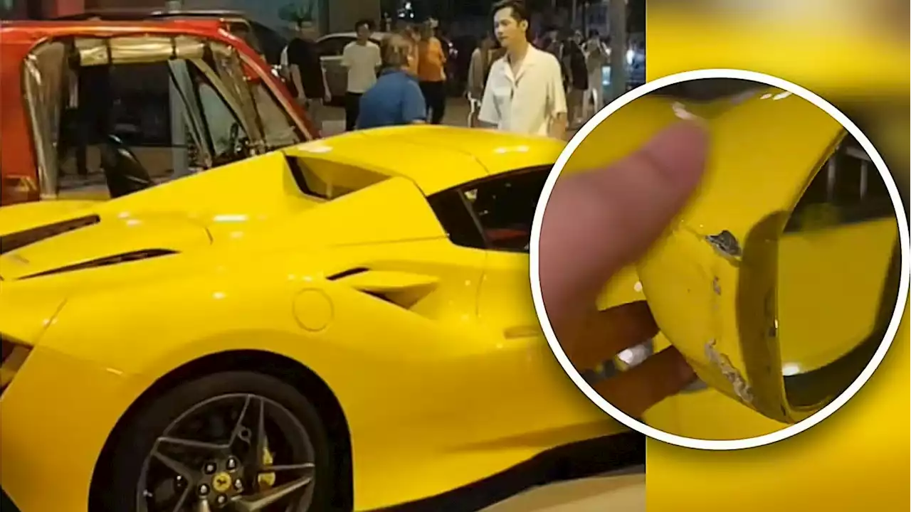 Ferrari F8 Spider Gets Scratched By Tricycle, Driver Asks $26 For Compensation