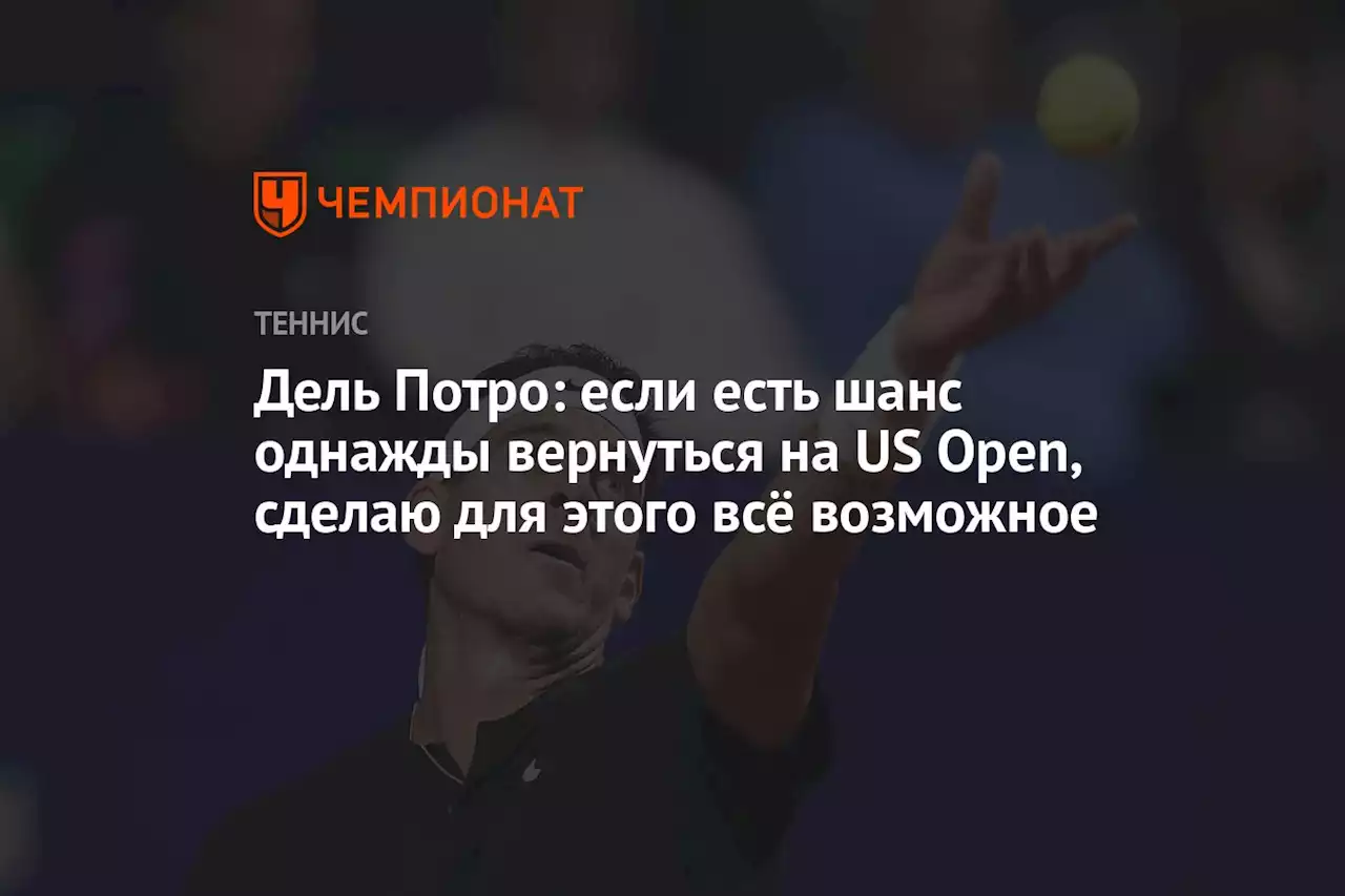 Дель Потро: если есть шанс однажды вернуться на US Open, сделаю для этого всё возможное