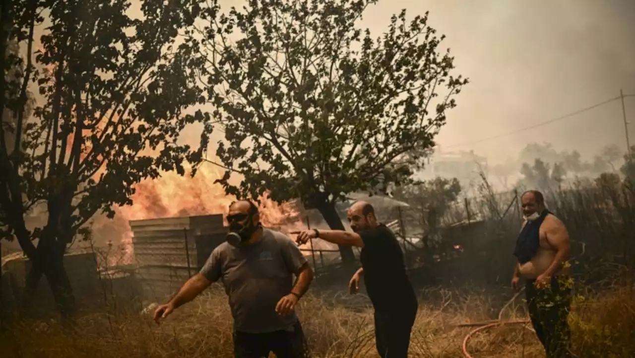 Greek firefighters battle major blazes on multiple fronts