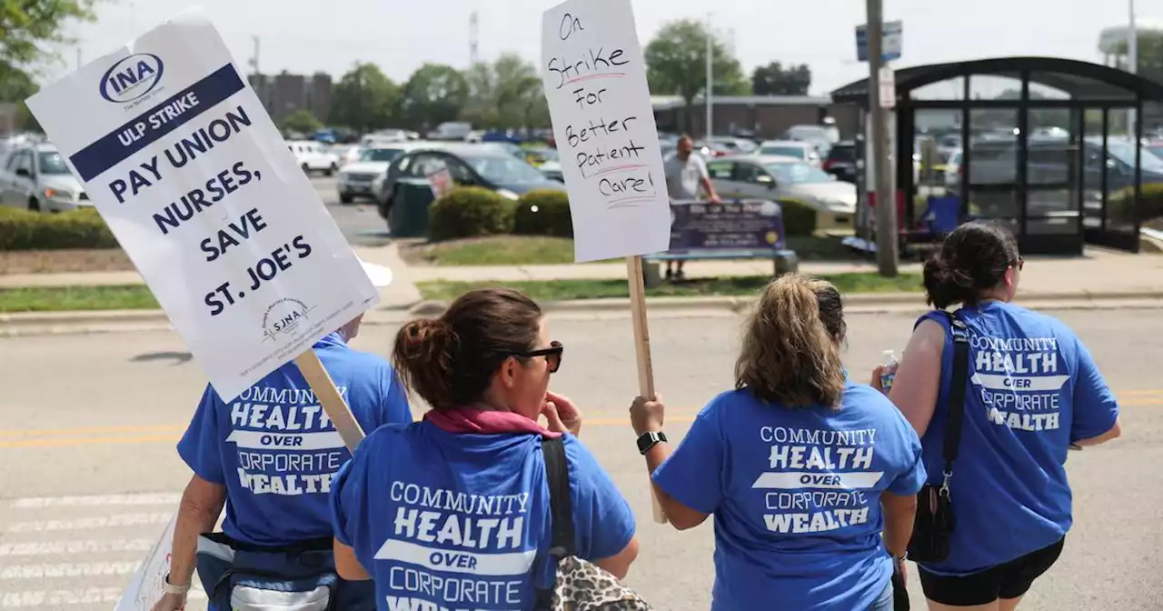 Joliet nurses begin 4-day strike for increased staffing, higher pay