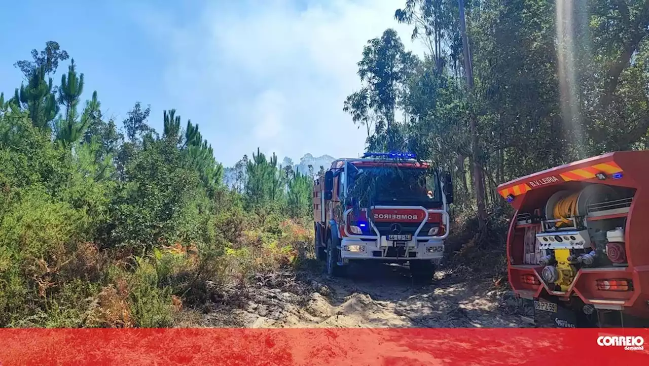 Mais de 60 operacionais e dois meios aéreos combatem chamas em Leiria